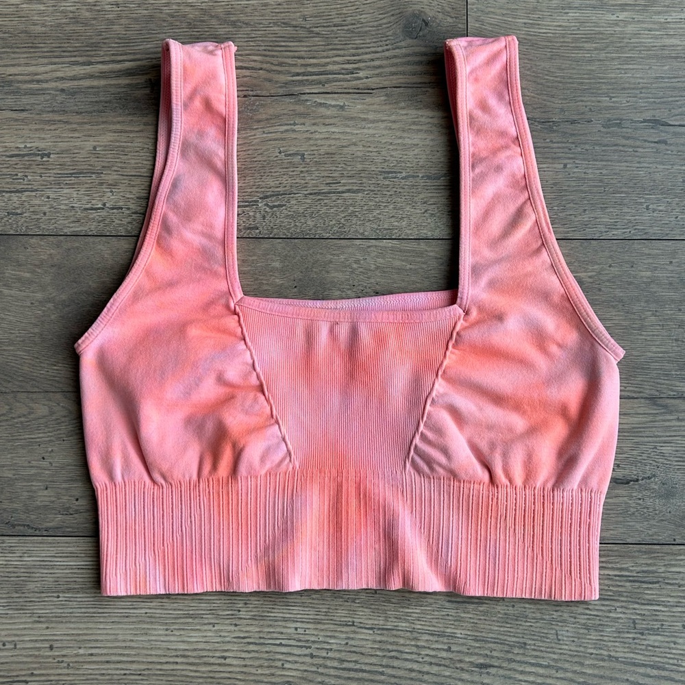 FP Movement by Free People Coral Pink Seamless Sports Bra